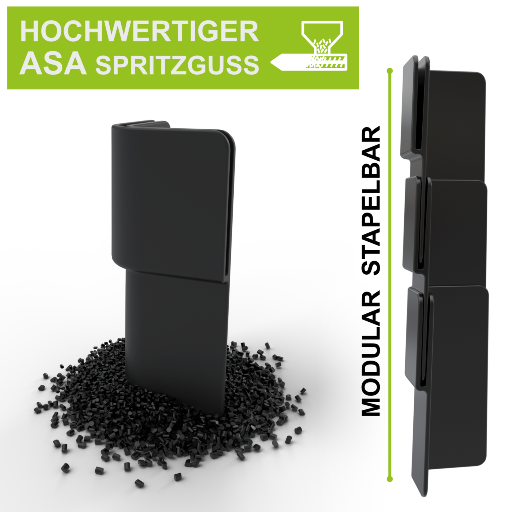 DrainMaster Extender aus hochwertigem ASA Spritzguss Material. Langlebig, formstabil und ideal für feuchte Umgebungen und Growboxen.