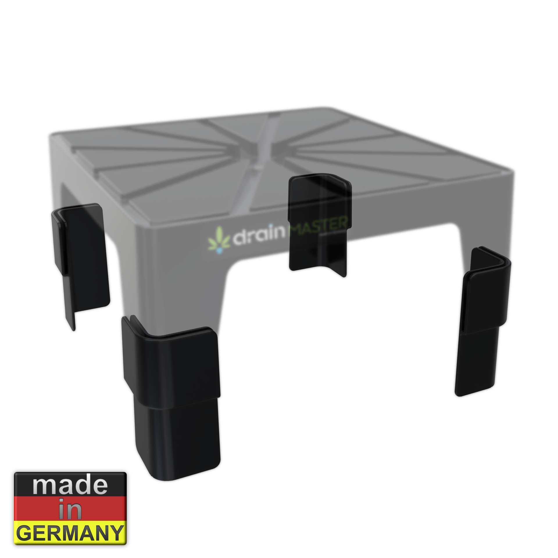 DrainMaster Extender Juego de 4 – Adaptadores de altura enchufables de 5 cm de ASA