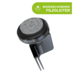 DrainMaster Filzgleiter von unten mit sichtbarem Filzpolster und Adapter-Steckverbindung. Bodenschonende Premium-Filzgleiter.