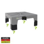 DrainMaster Adapter-Set B.Y.O. – DrainMaster mit 4 leeren Adaptern und Fragezeichen. Build Your Own. Made in Germany.