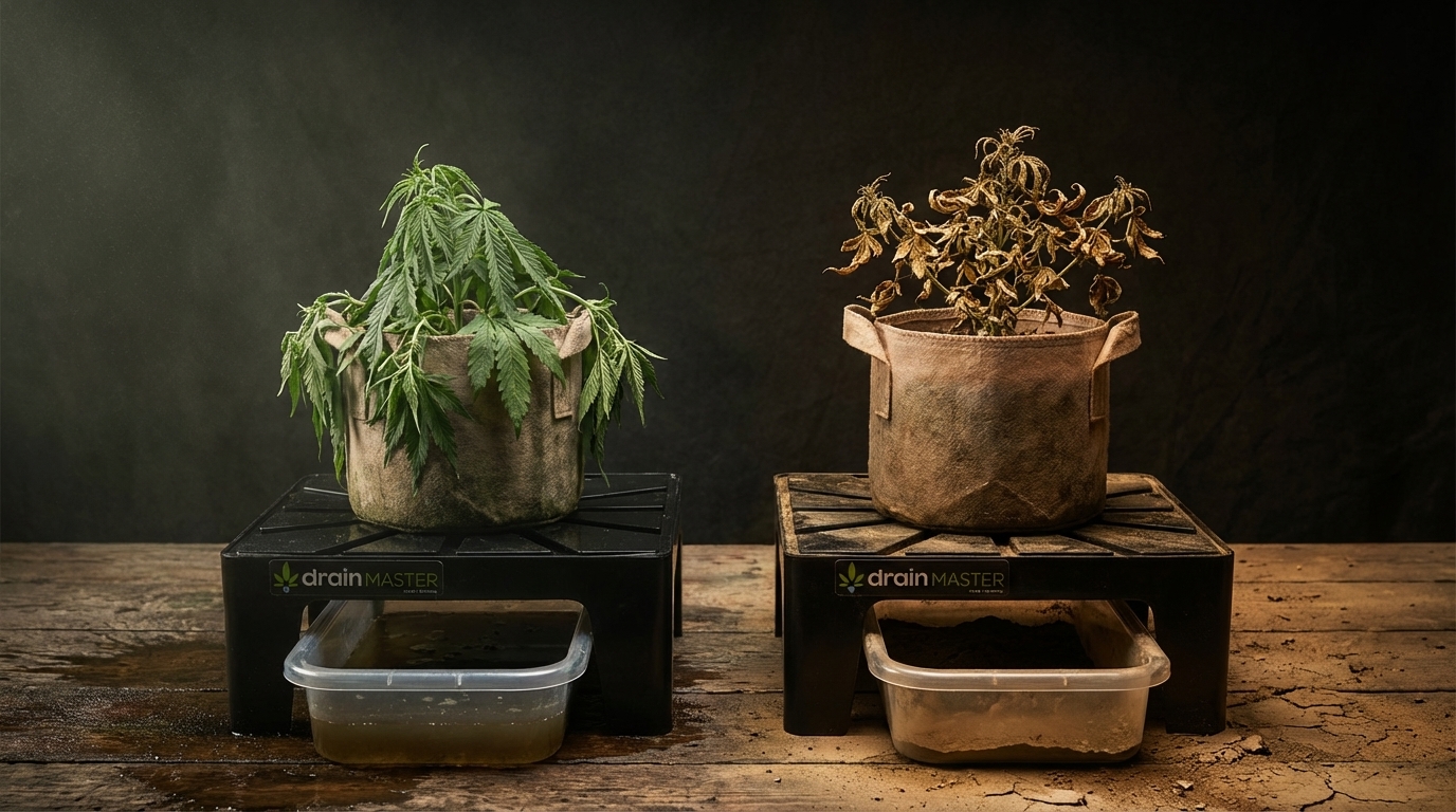Cannabis hängende Blätter - DrainMaster
