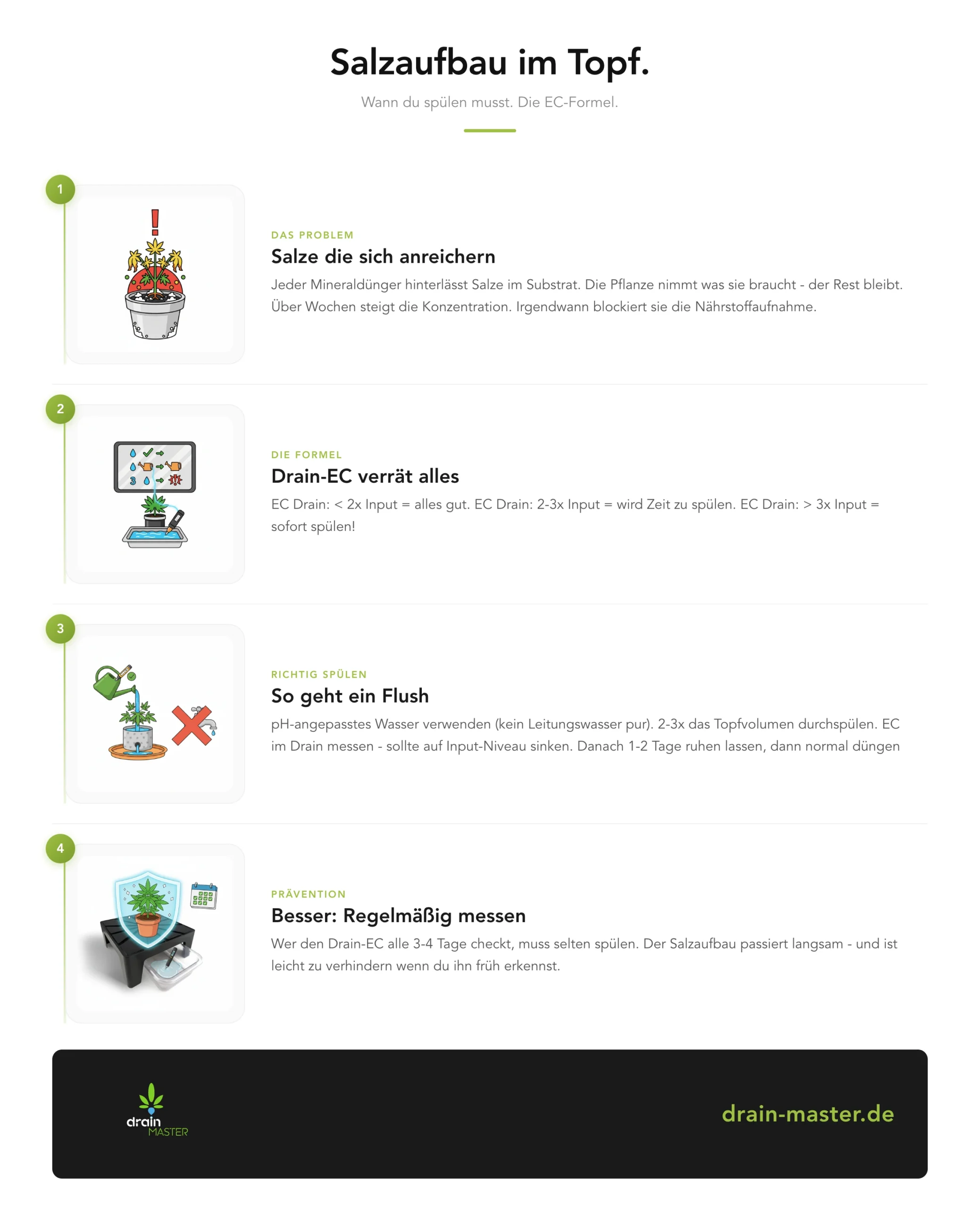 Salzaufbau im Topf. - Infografik