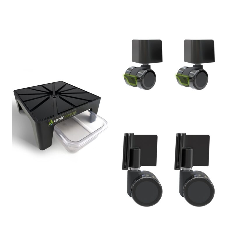 Sottovaso con ruote – set DrainMaster con vaschetta di raccolta