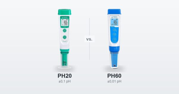 Apera PH20 und Apera PH60 nebeneinander im direkten Vergleich